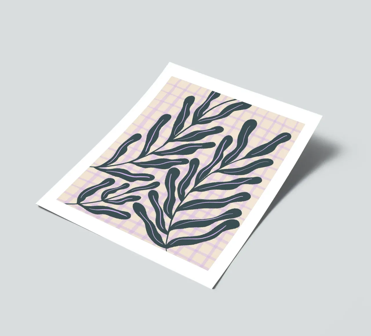 Abstract branches on a grid pattern sticker sheet by Wackapacka