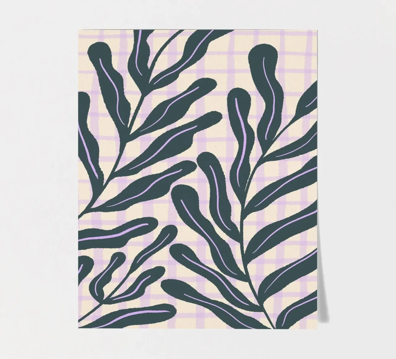 Abstract branches on a grid pattern sticker sheet by Wackapacka