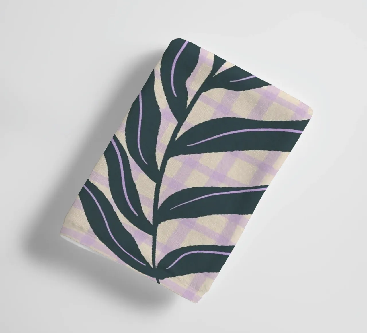 Abstract branches on a grid pattern towel by Wackapacka