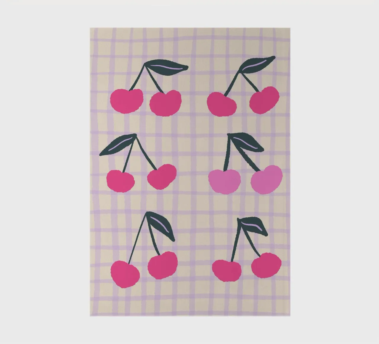 Abstract cherries on a grid pattern notebook by Wackapacka