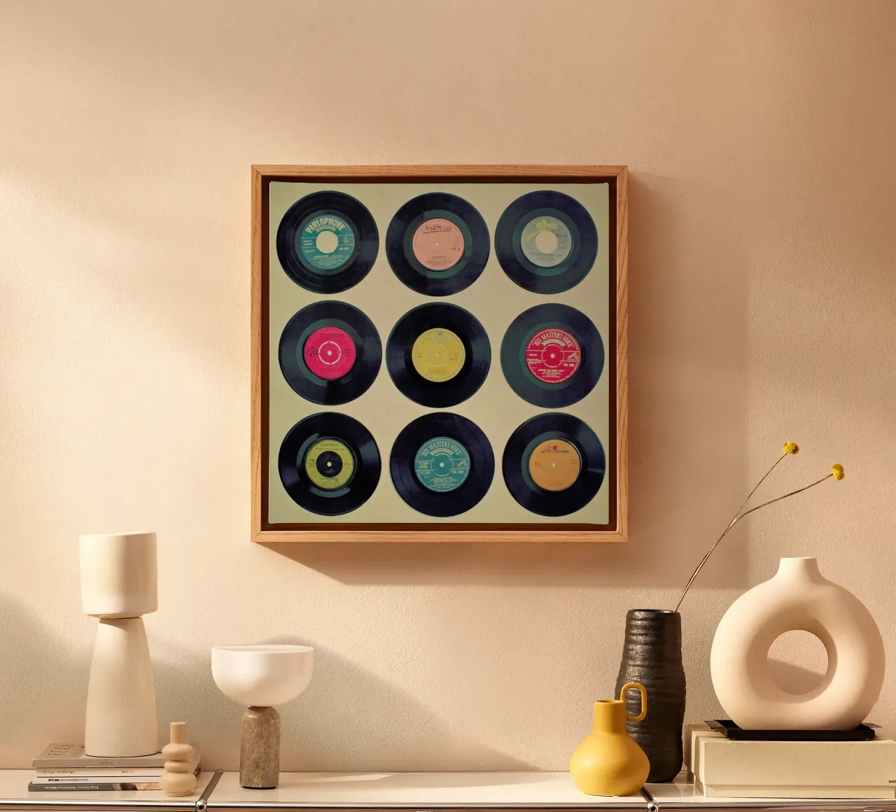 Collezione di vinili tela con Cornice a cassetta da Cassia Beck Photography