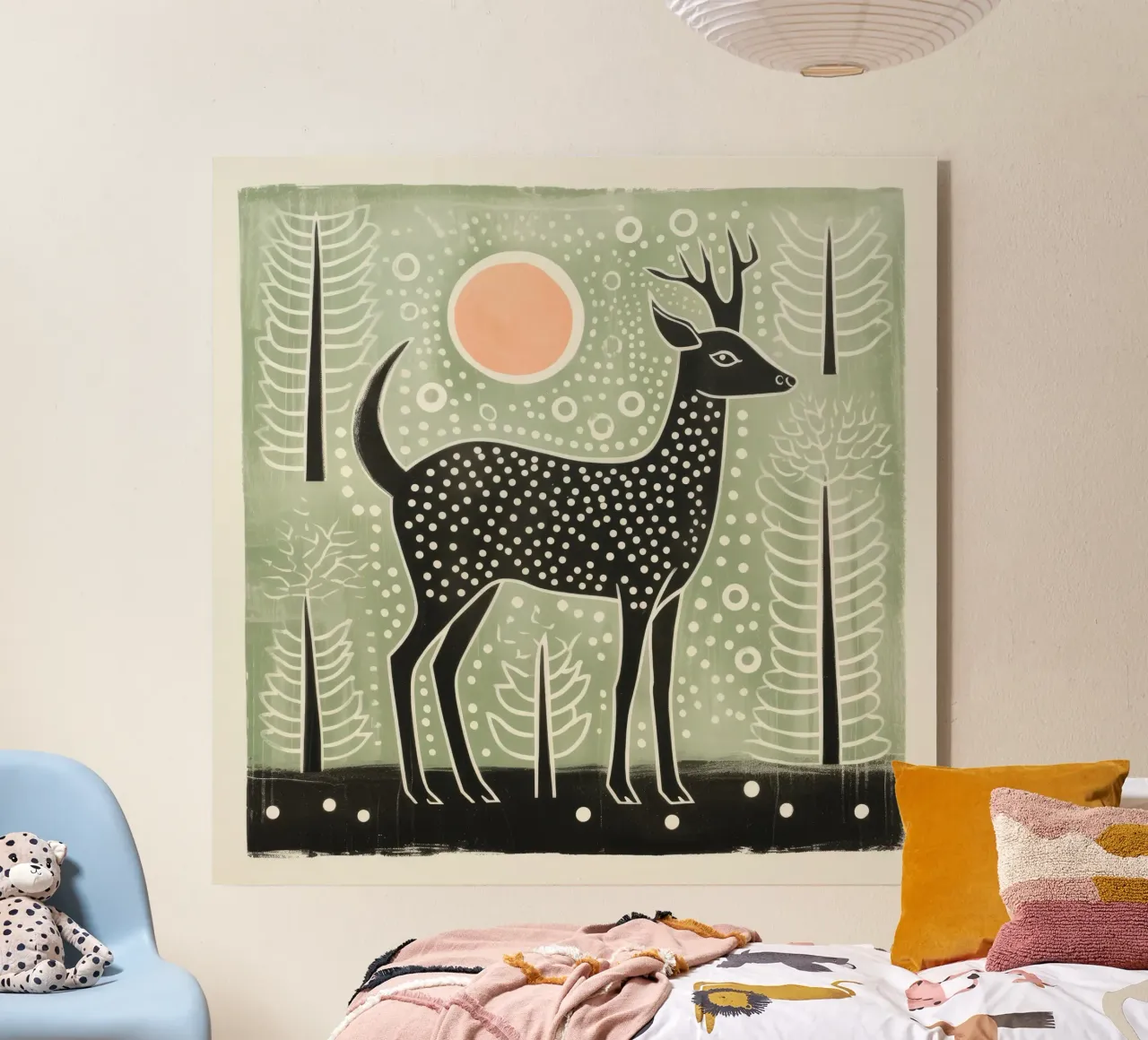 Cervo verde plexiglass da Minimal Animal Art