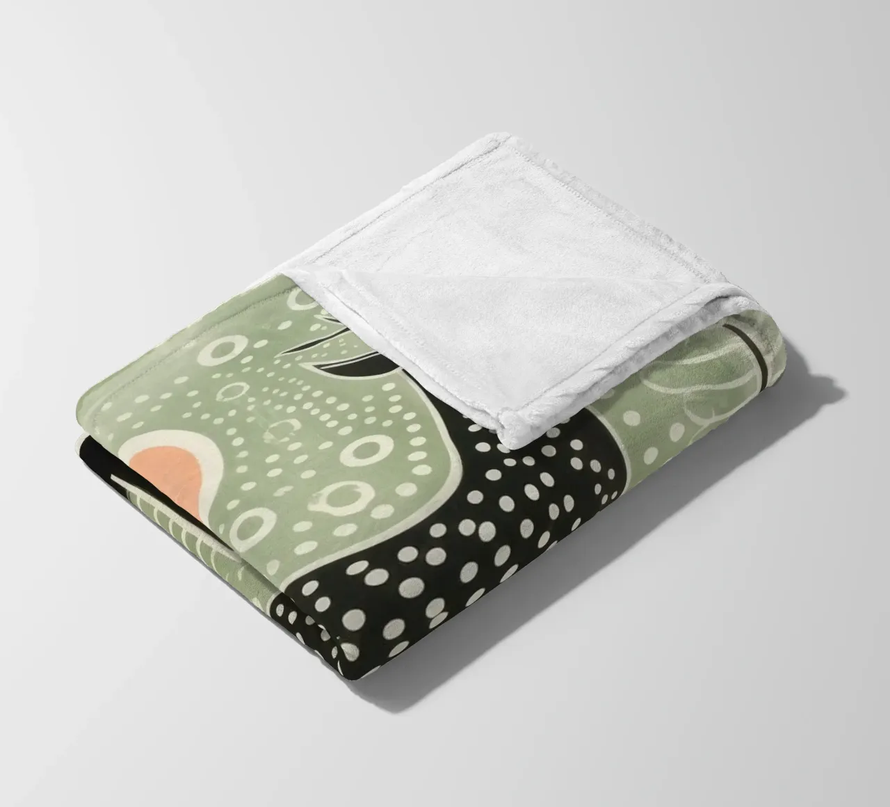 Cervo verde 4 coperta in pile da Minimal Animal Art