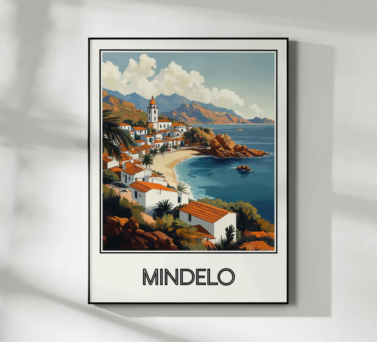 Affiche Mindelo Cap-Vert plexiglass da Frame the World