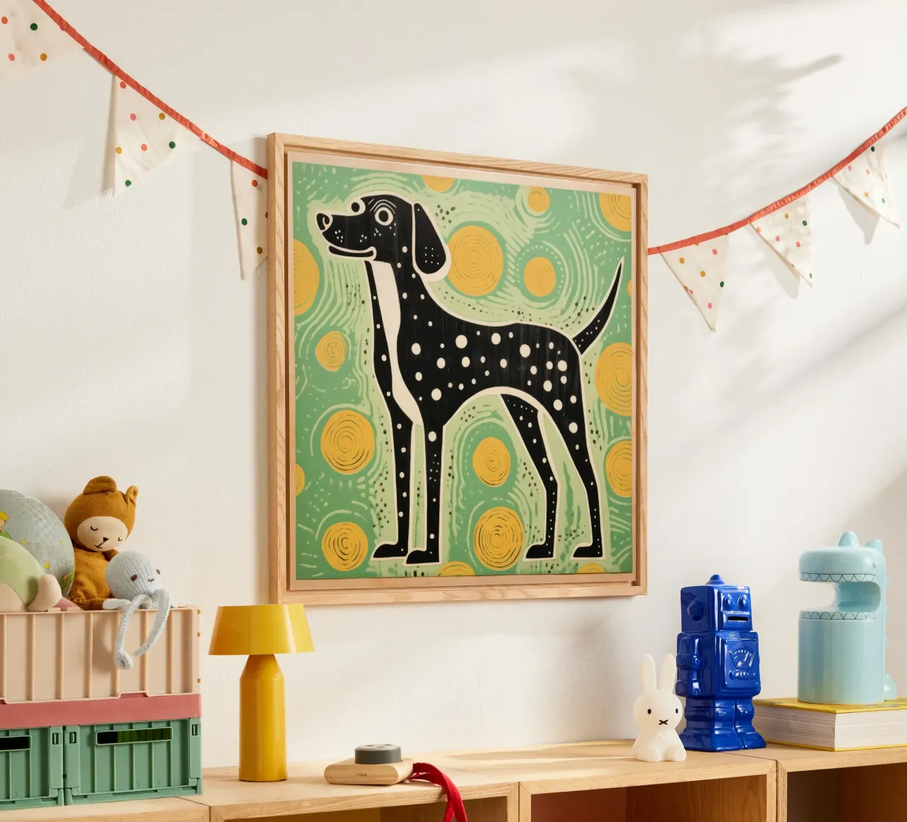 Cane verde plexiglass da Minimal Animal Art