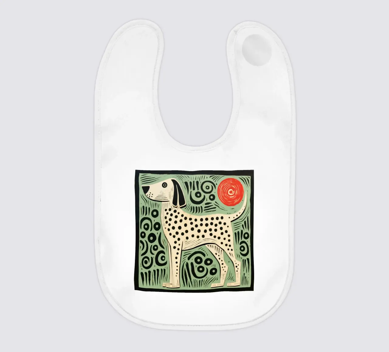 Cane verde 2 bavaglino da Minimal Animal Art
