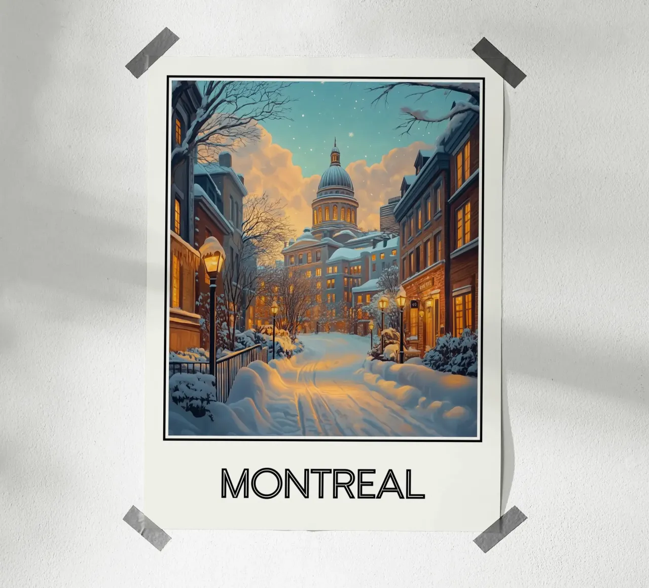 Montréal poster con telaio in plastica da Frame the World