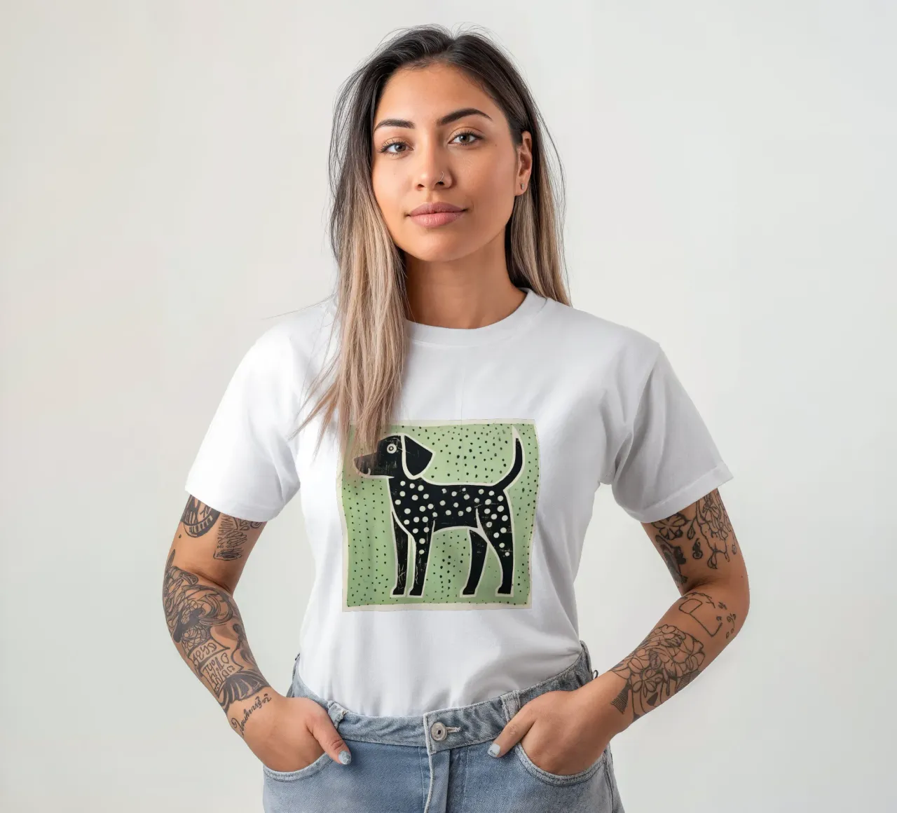 Cane Verde 3 t-shirt da Minimal Animal Art