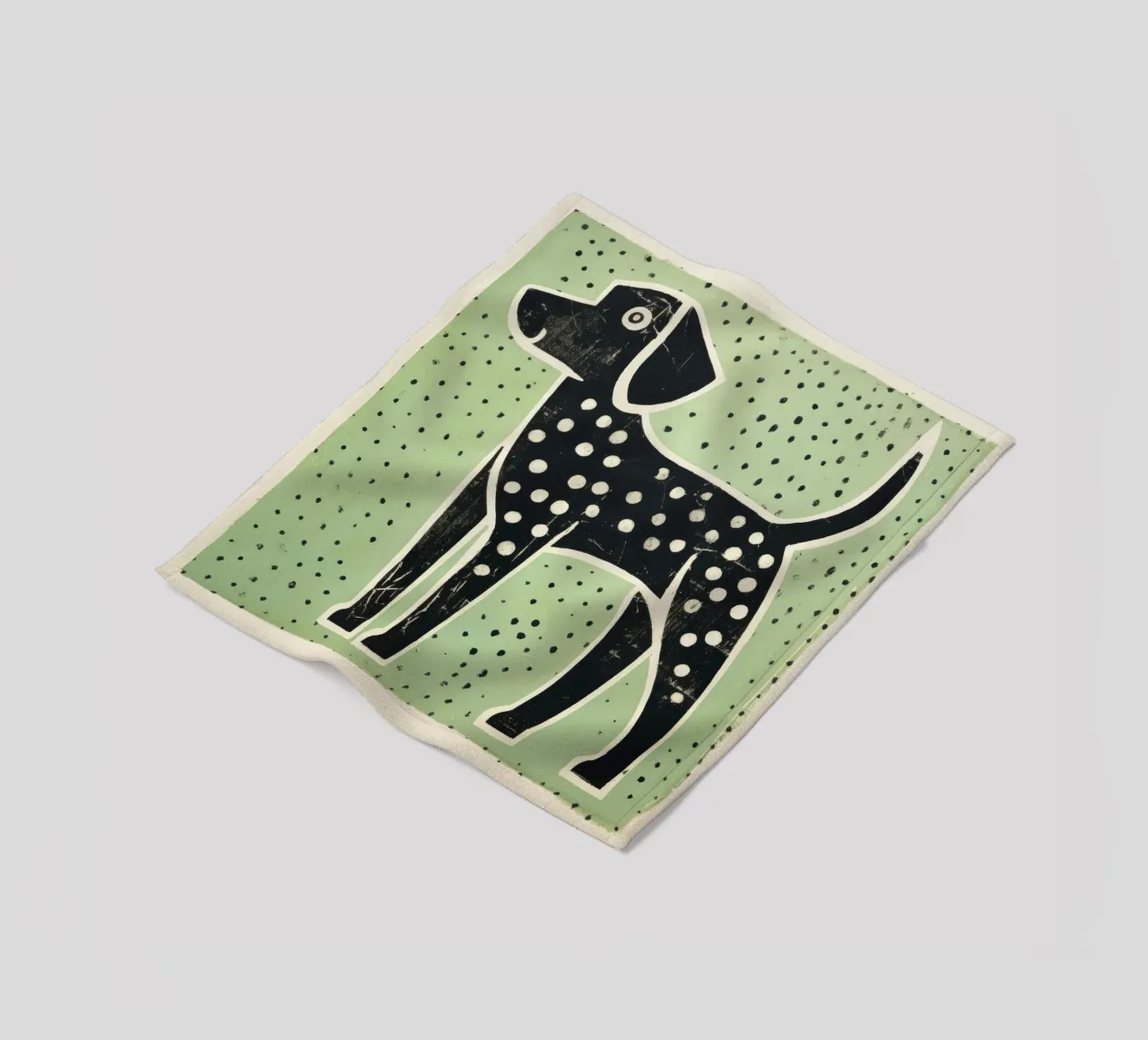 Cane Verde 3 coperta in pile da Minimal Animal Art