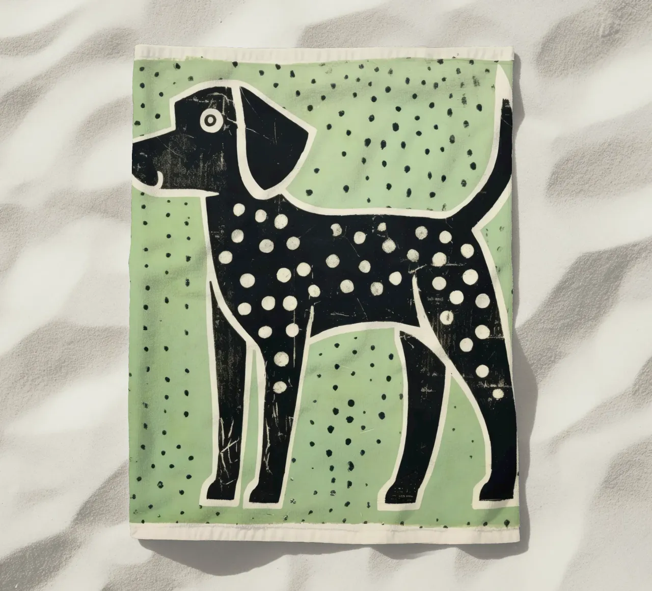 Cane Verde 3 telo mare da Minimal Animal Art