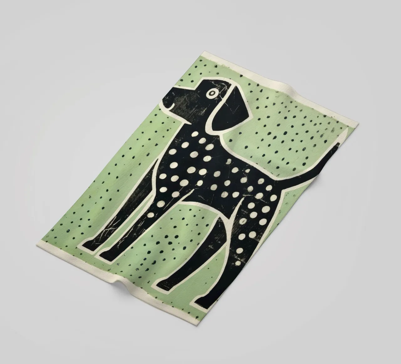 Cane Verde 3 telo mare da Minimal Animal Art