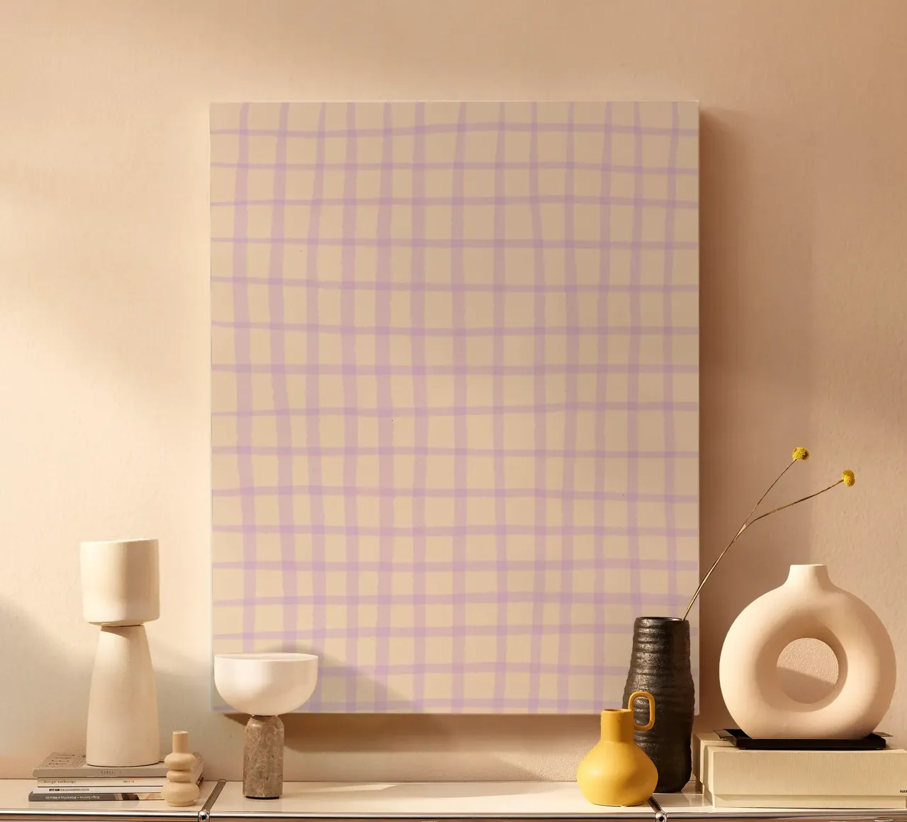 Abstract simple retro grid canvas by Wackapacka