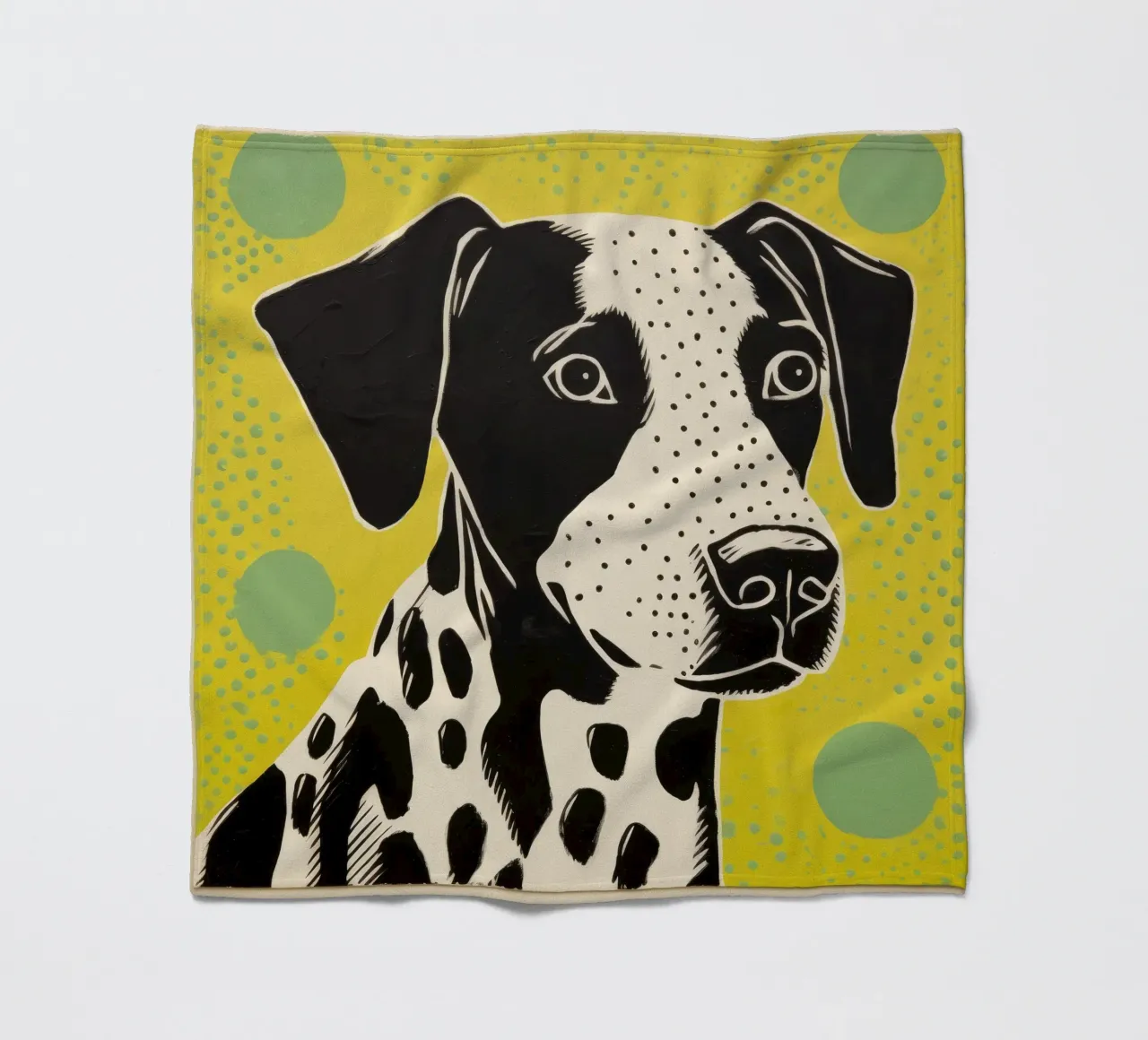 Cane Verde 4 coperta in pile da Minimal Animal Art
