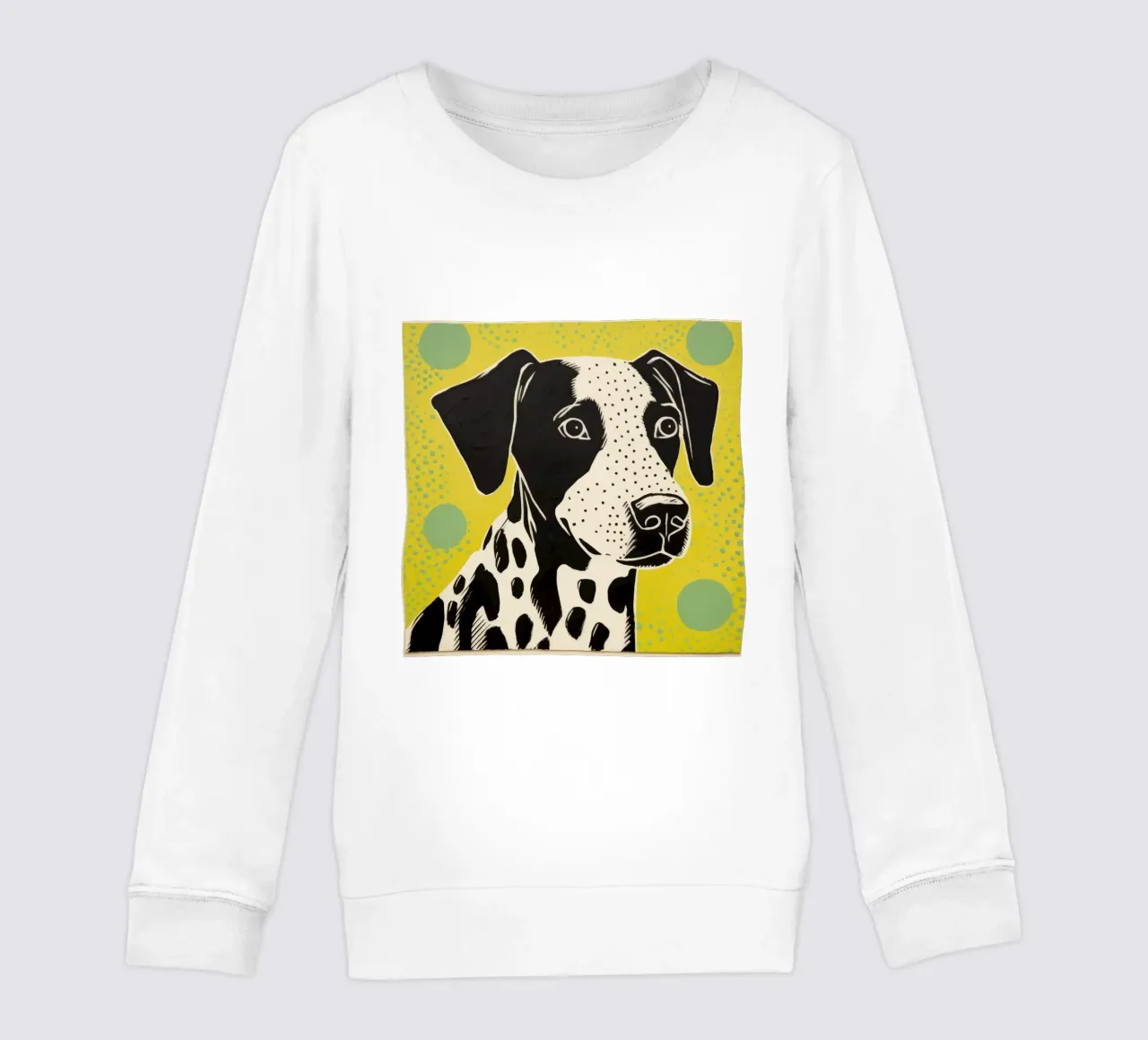 Cane Verde 4 felpa bambino da Minimal Animal Art