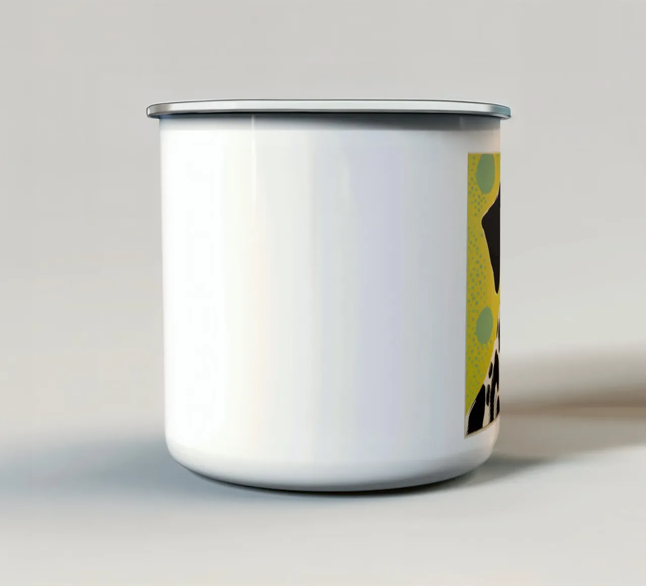 Cane Verde 4 tazza in smalto da Minimal Animal Art