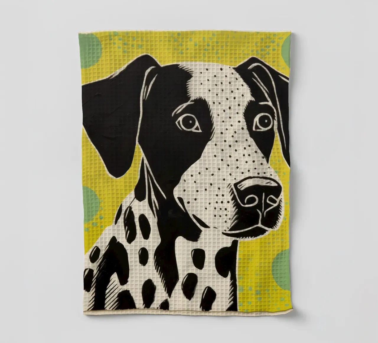 Cane Verde 4 canovaccio da cucina da Minimal Animal Art