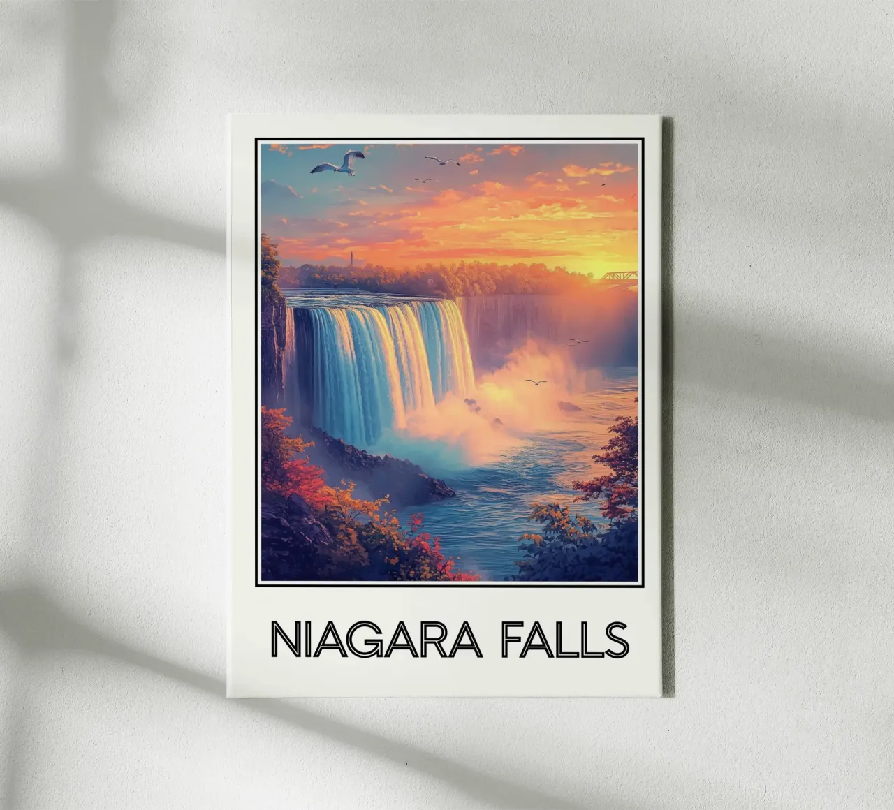 Cascate del Niagara tela con Cornice a cassetta da Frame the World