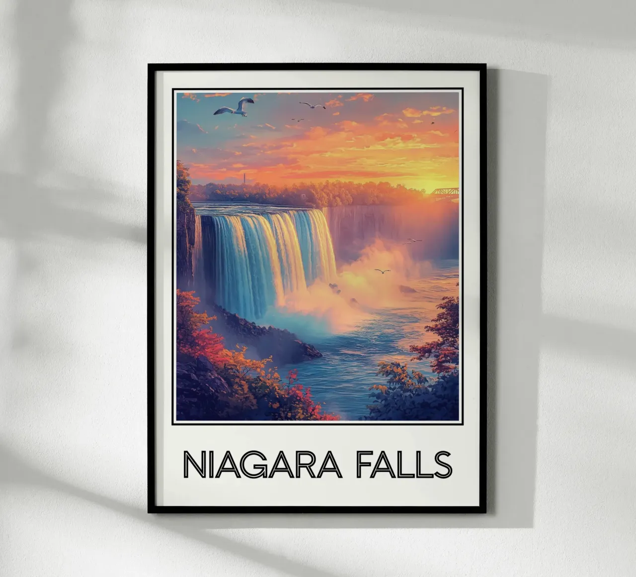 Cascate del Niagara poster con telaio in plastica da Frame the World