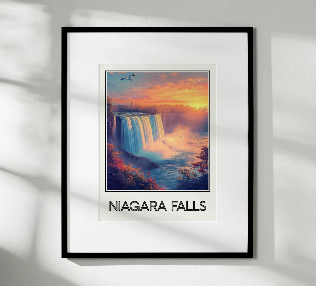 Cascate del Niagara poster con telaio in plastica da Frame the World