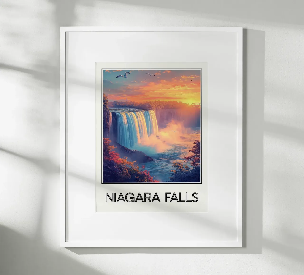 Cascate del Niagara poster con telaio in plastica da Frame the World