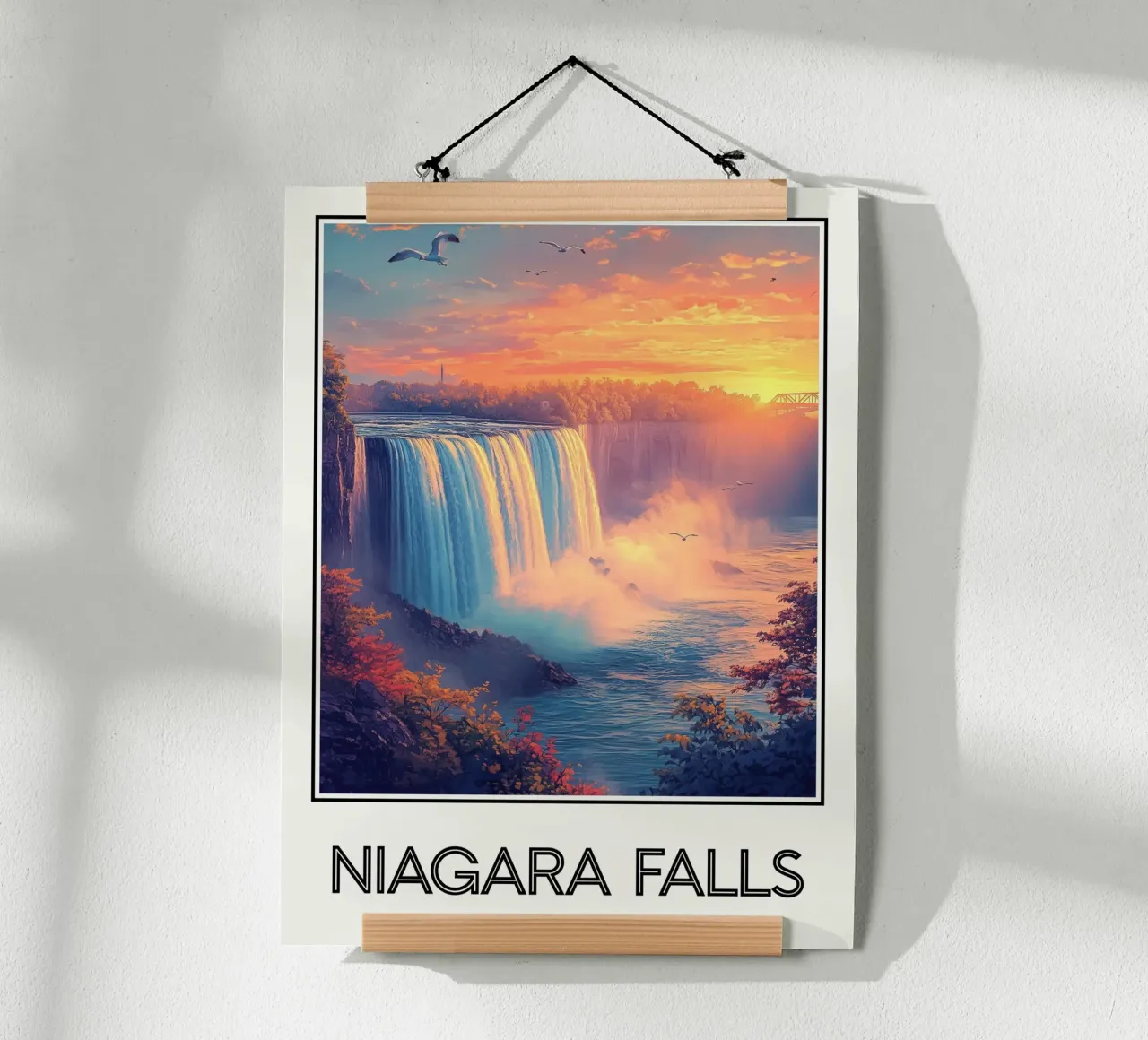 Cascate del Niagara poster con telaio in plastica da Frame the World