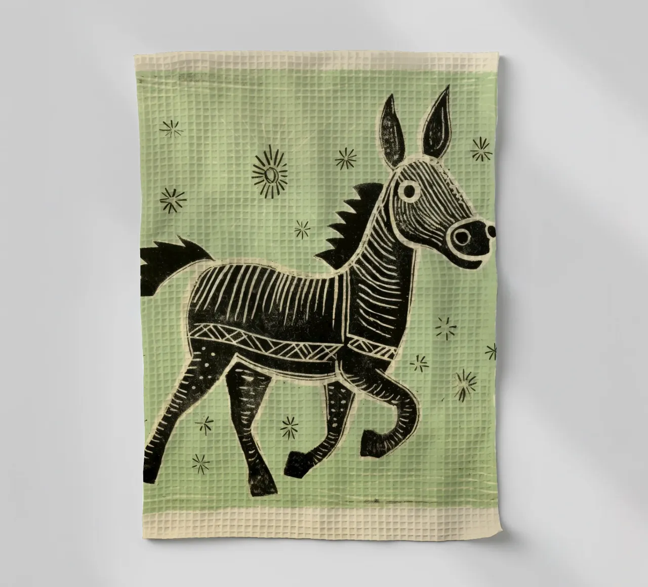L'âne vert torchon de Minimal Animal Art