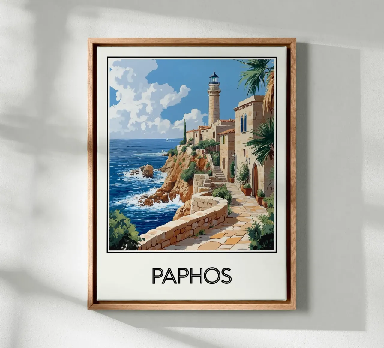 Paphos tela con Cornice a cassetta da Frame the World