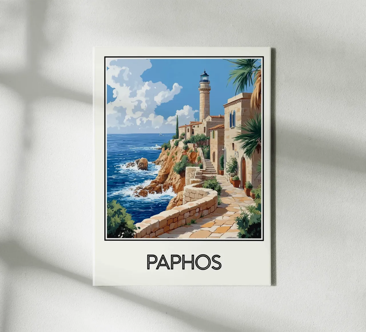 Paphos tela con Cornice a cassetta da Frame the World