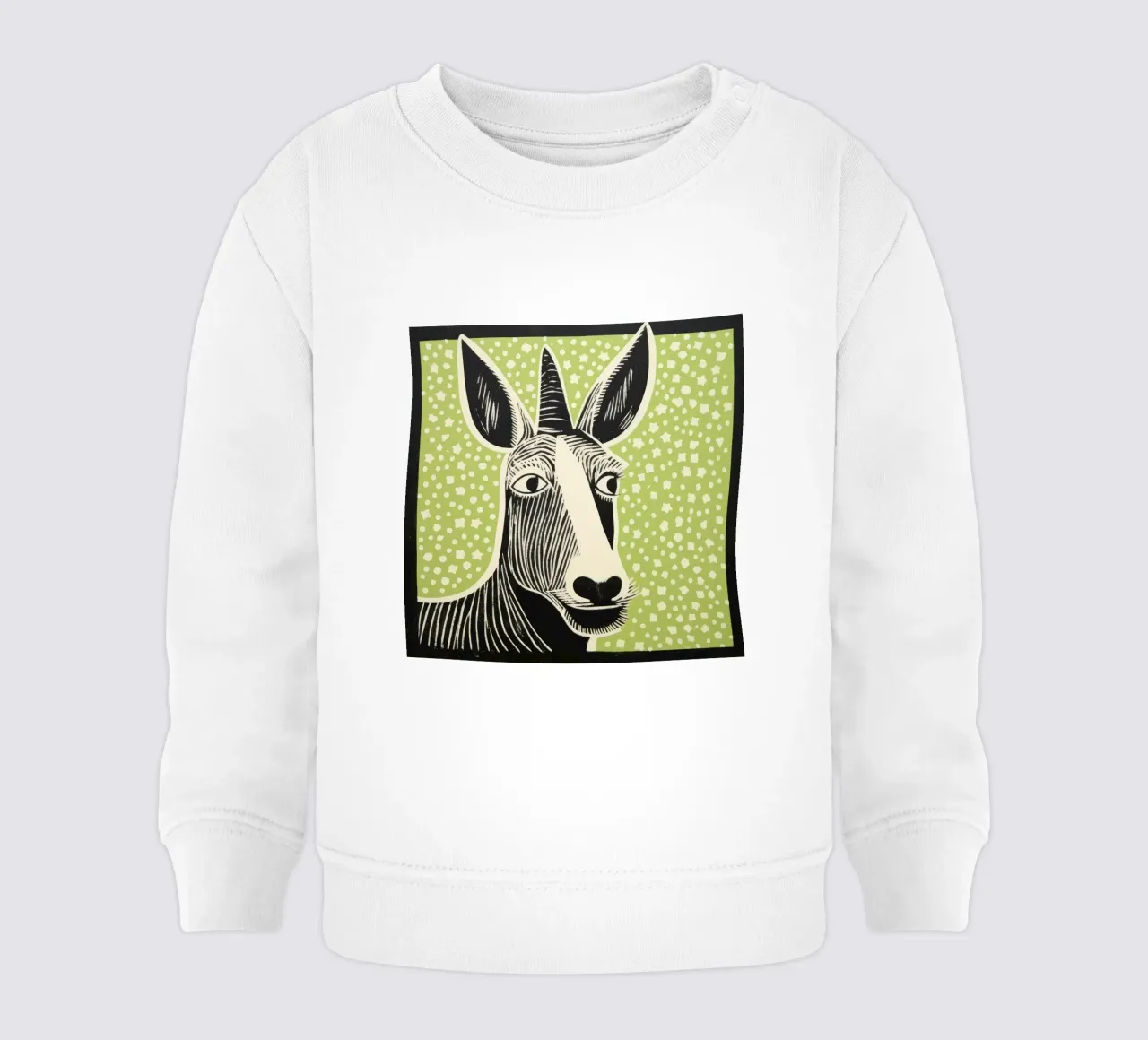 Asino verde 2 felpa neonato da Minimal Animal Art