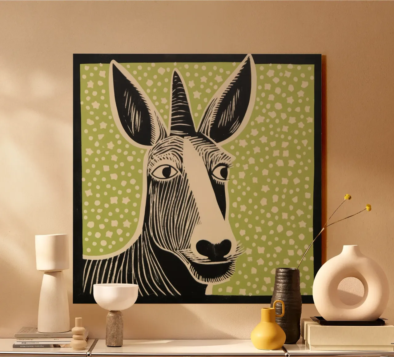 Green Donkey 2 forex plate by Minimal Animal Art