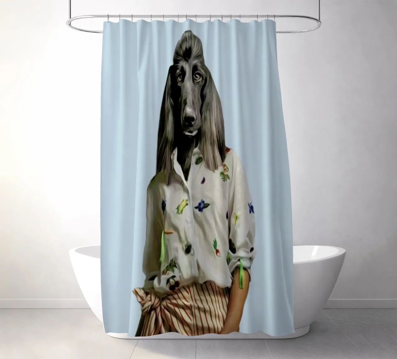 Madame Boulevard shower curtain by Mrs. Pepper's Designs
