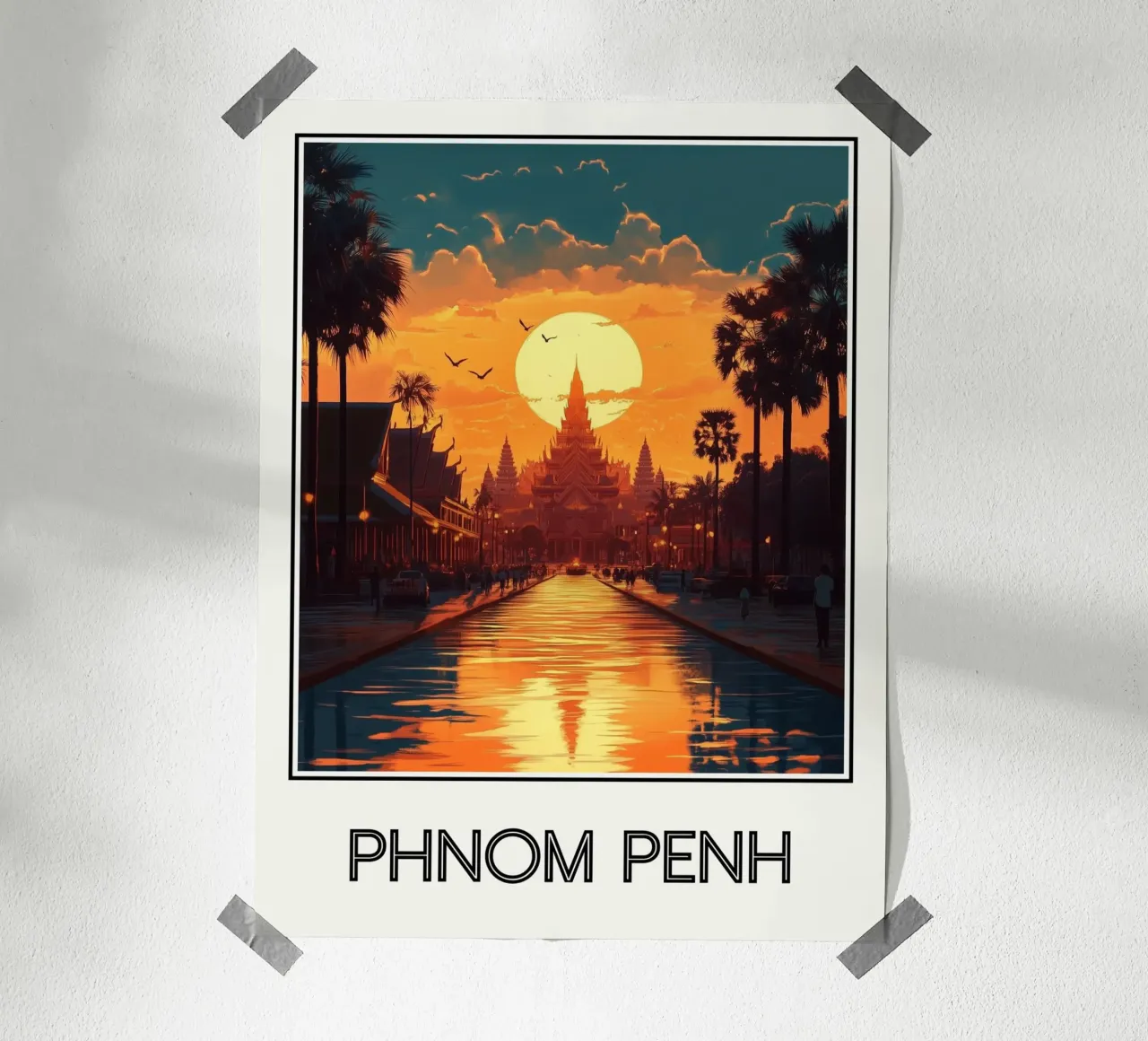 Phnom Penh poster da Frame the World