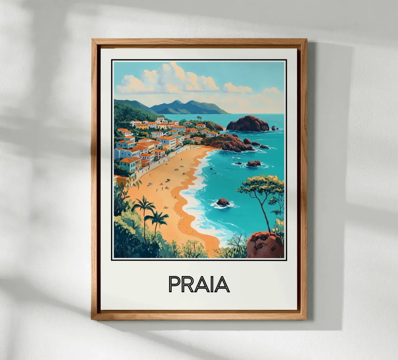 Affiche Praia Cap-Vert alluminio dibond da Frame the World