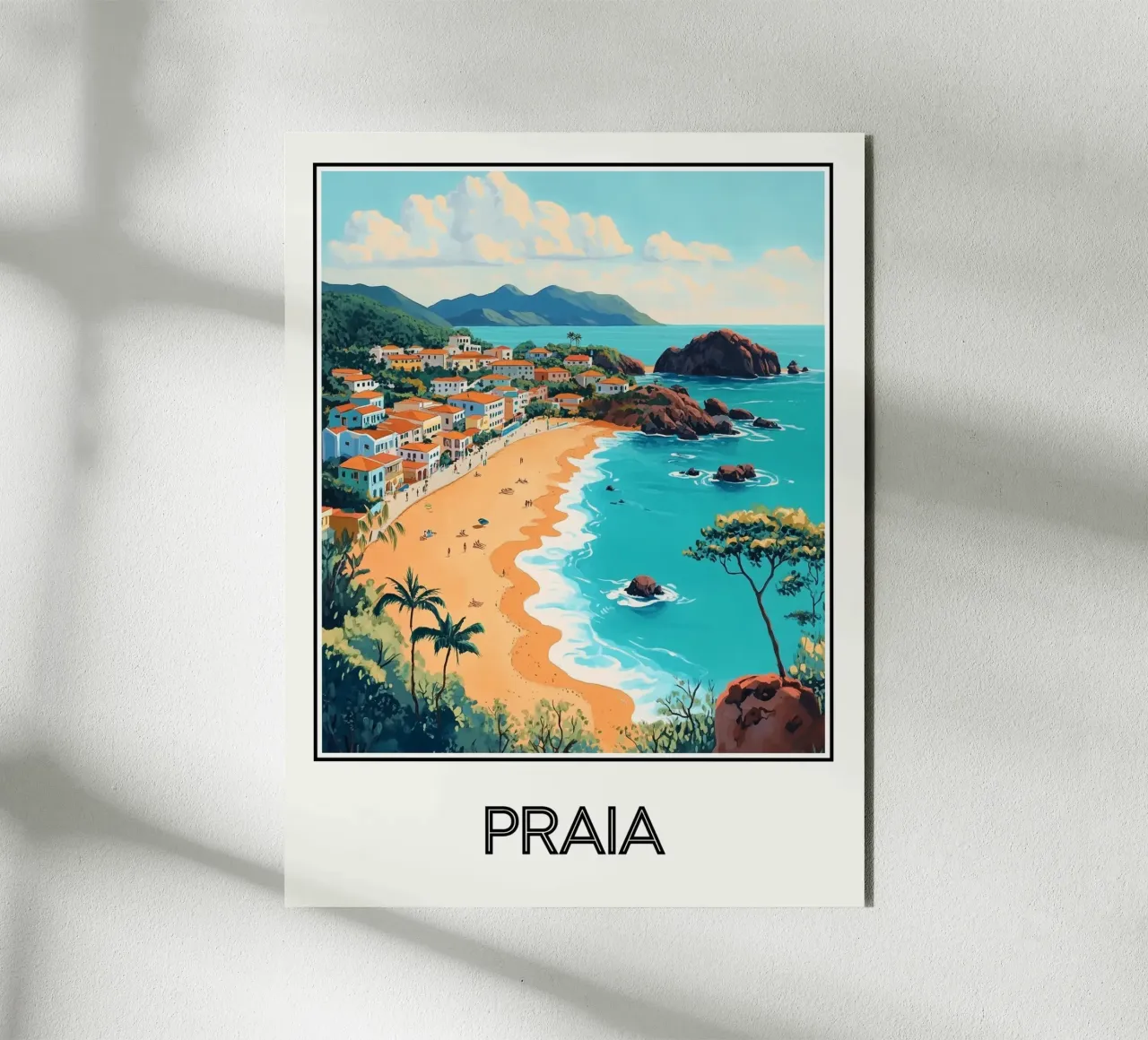 Affiche Praia Cap-Vert alluminio dibond da Frame the World
