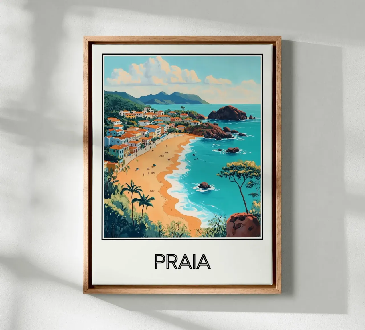 Strand canvas met Baklijst van Frame the World