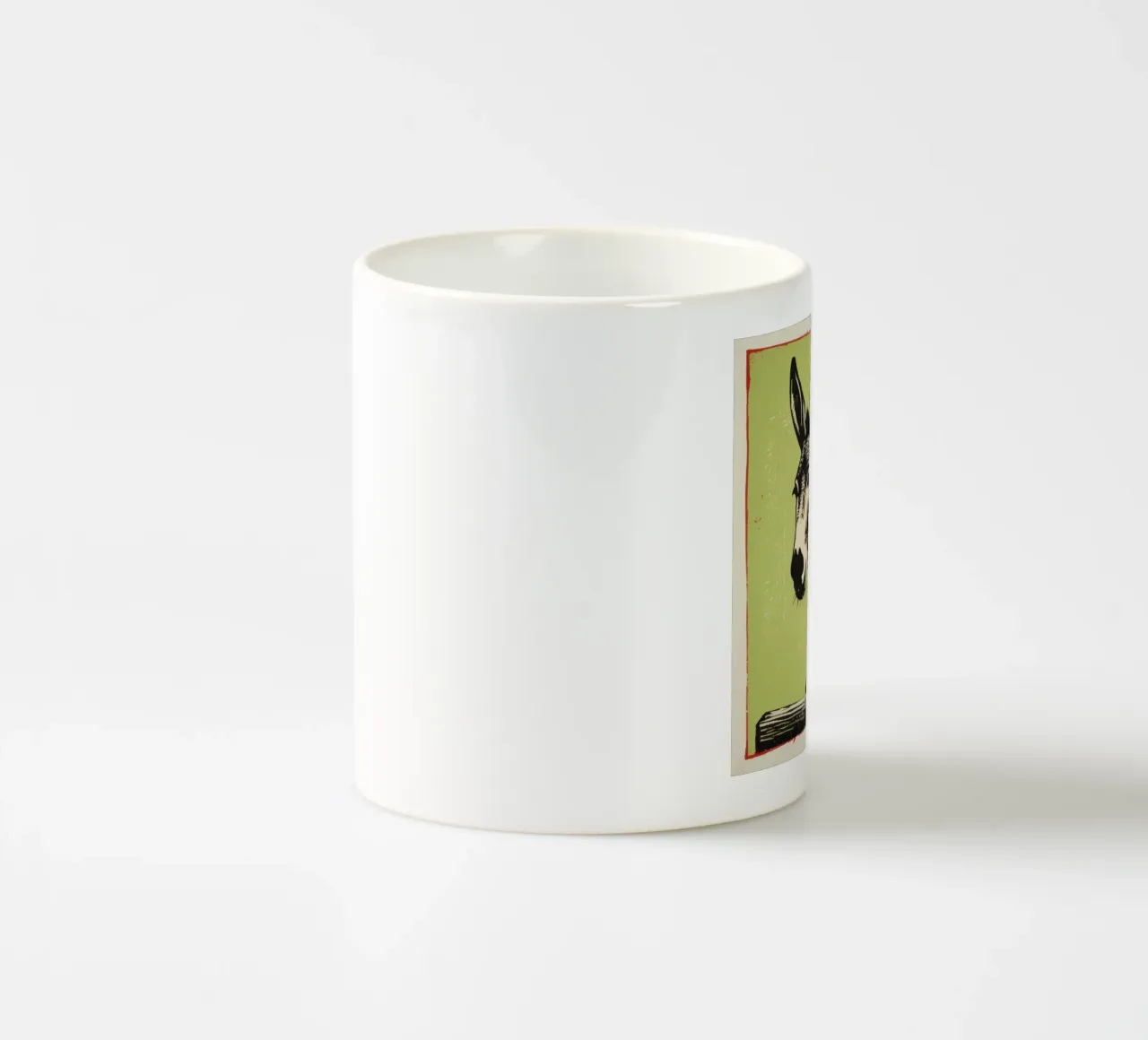 Burro Verde 4 taza de cerámica de Minimal Animal Art