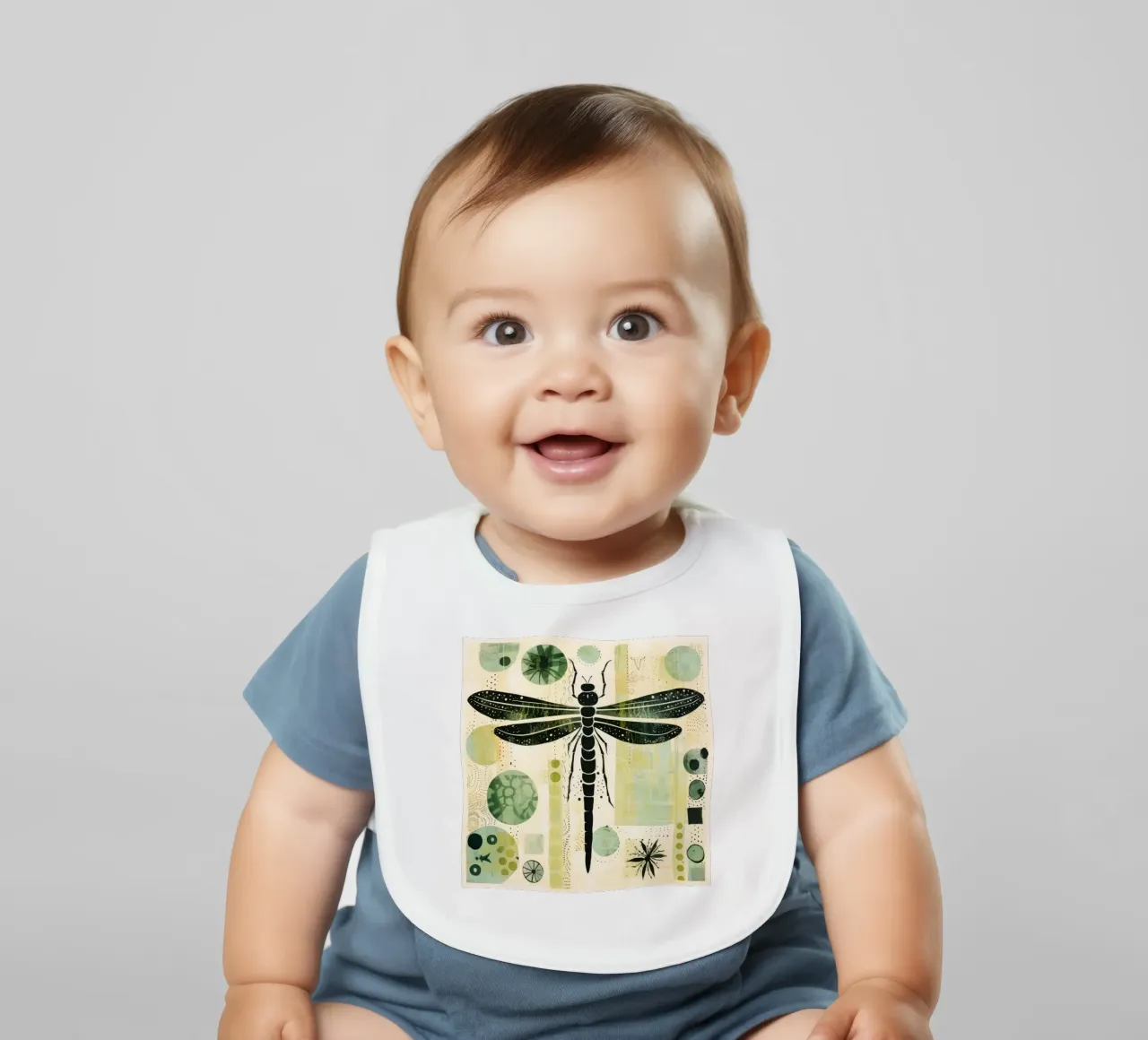 Libellula verde bavaglino da Minimal Animal Art