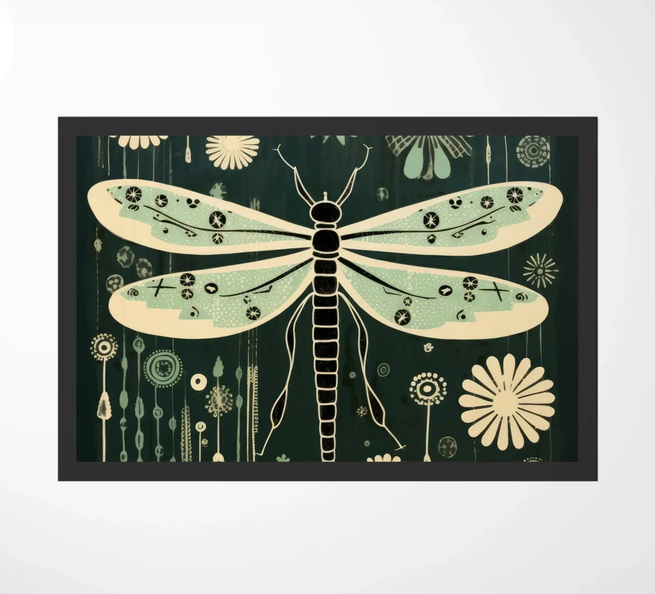 Libellula verde 3 zerbino da Minimal Animal Art