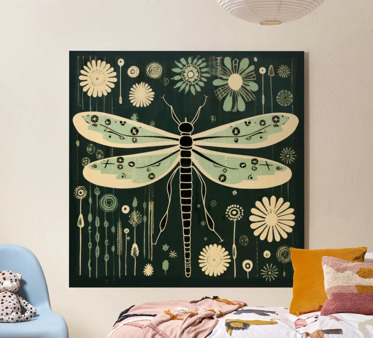 Libellula verde 3 plexiglass da Minimal Animal Art