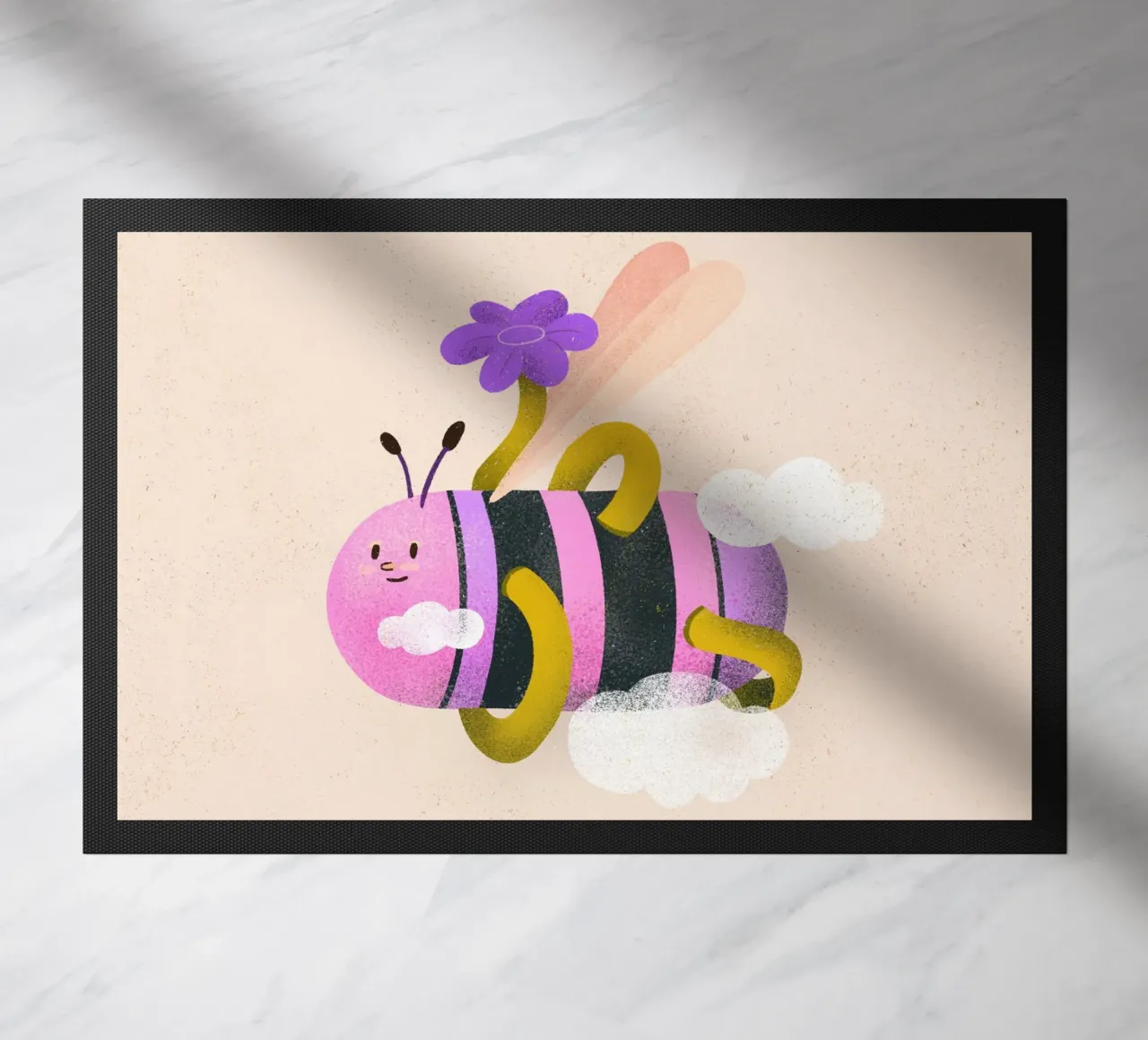 Bold bee doormat by Bold & Beautiful