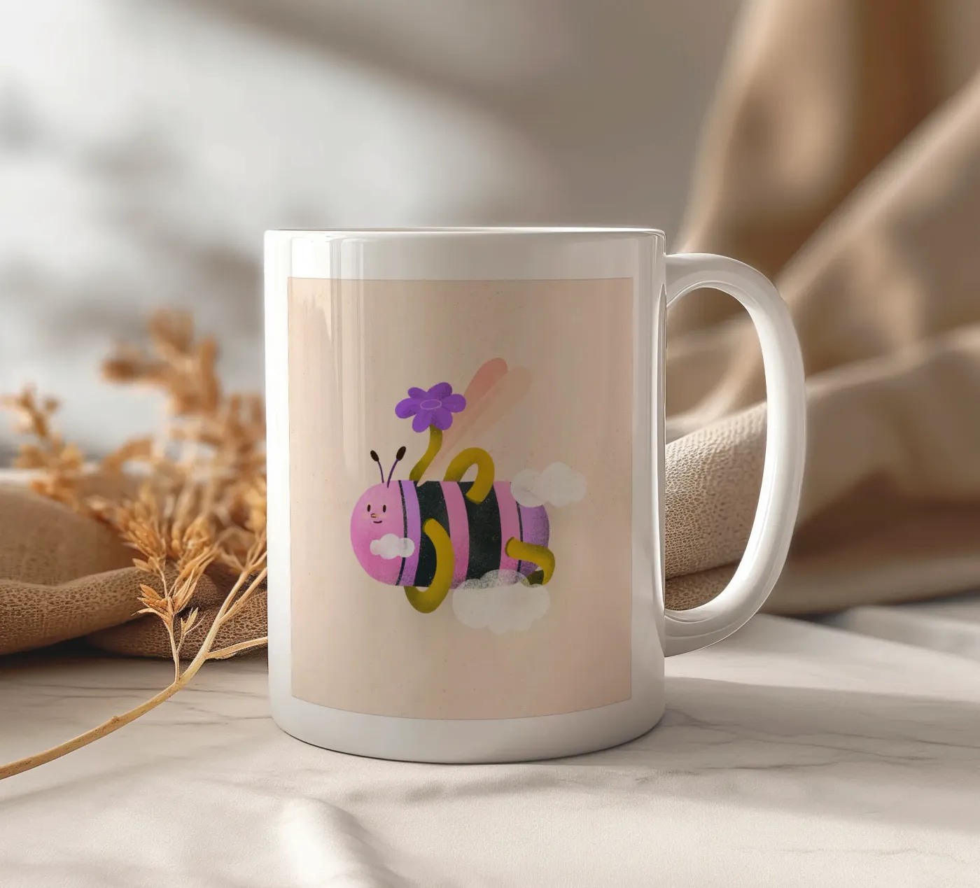 Bold bee ceramic mug by Bold & Beautiful