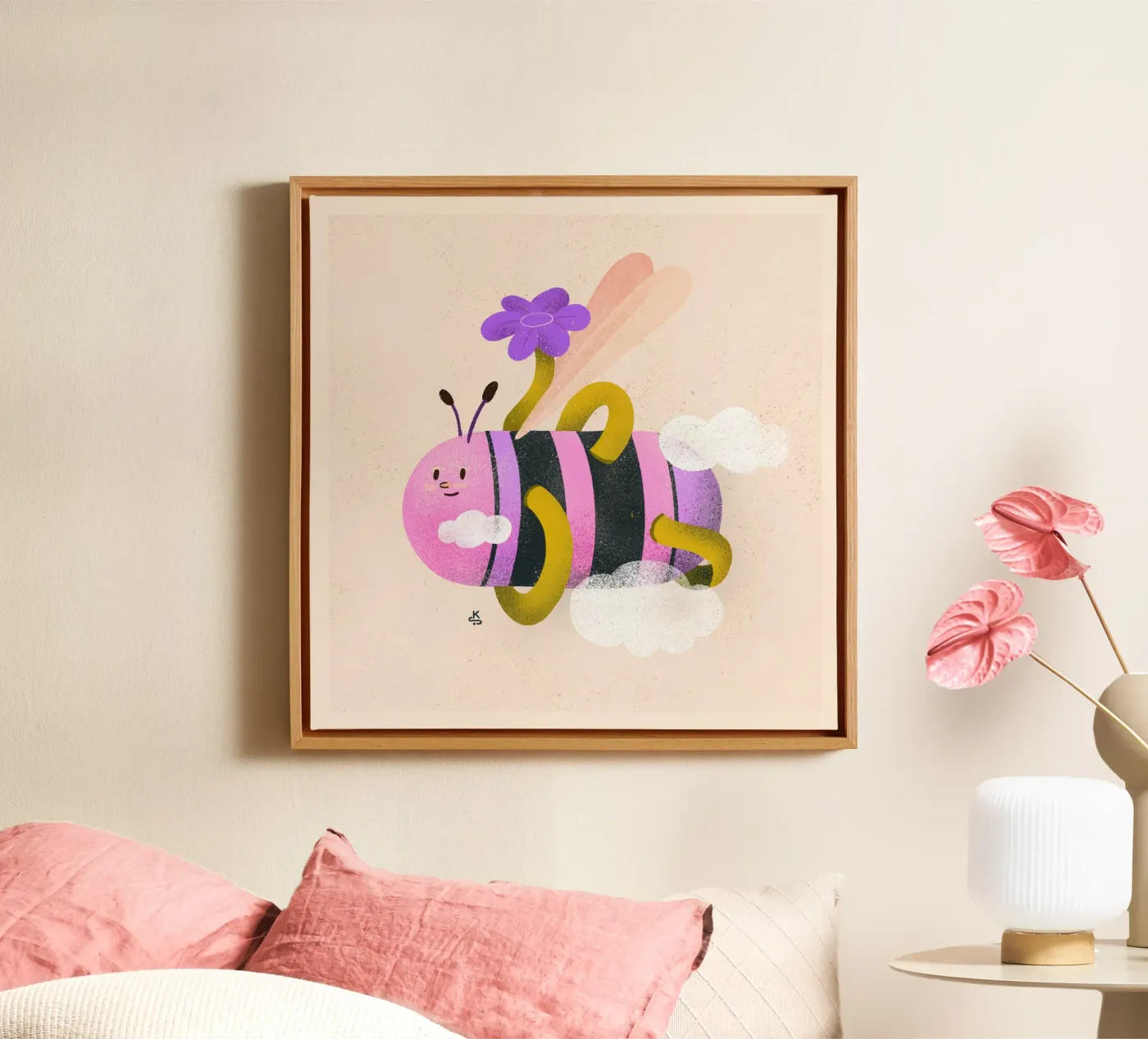 Bold bee canvas by Bold & Beautiful