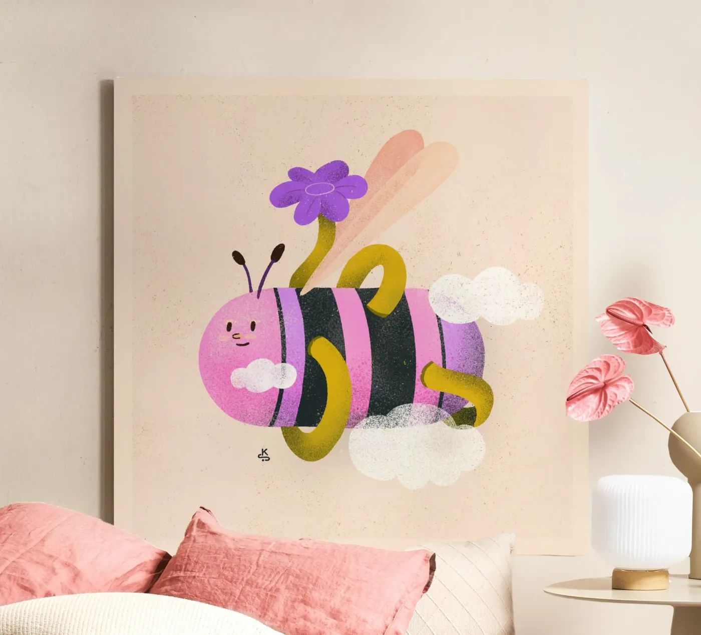 Bold bee canvas by Bold & Beautiful