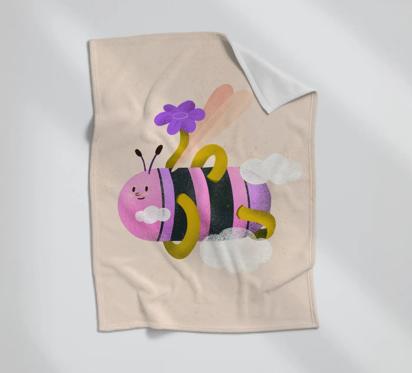 Bold bee fleece blanket by Bold & Beautiful