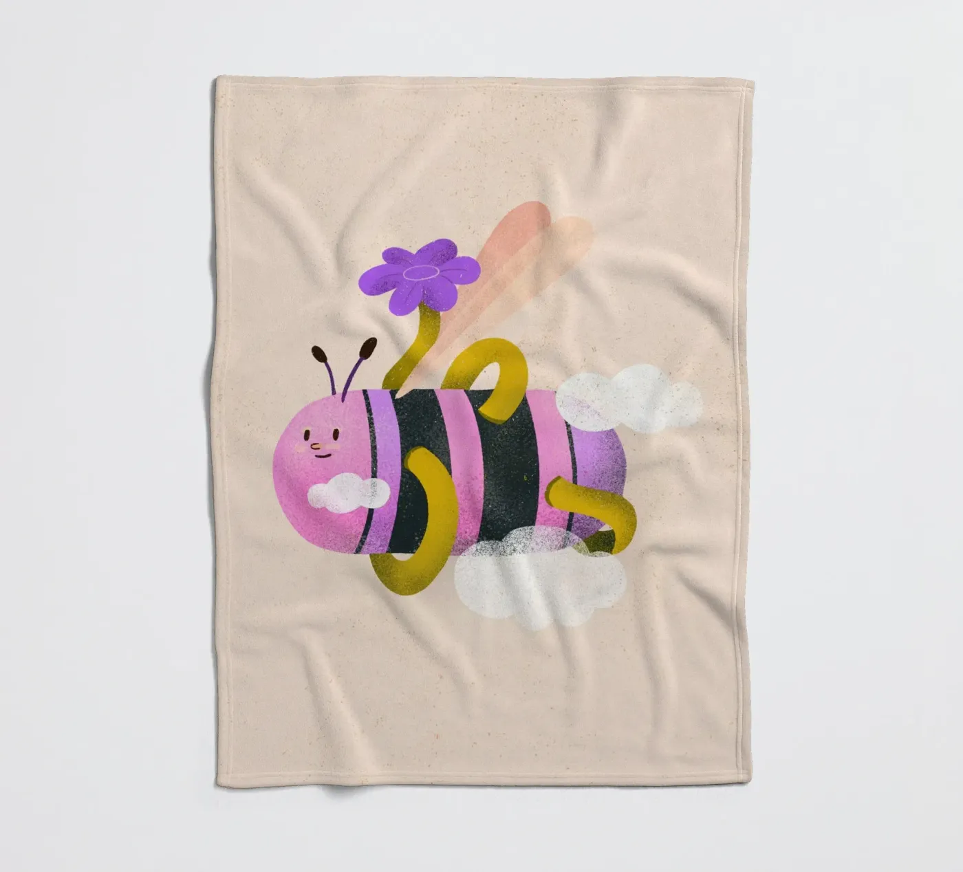 Bold bee fleece blanket by Bold & Beautiful