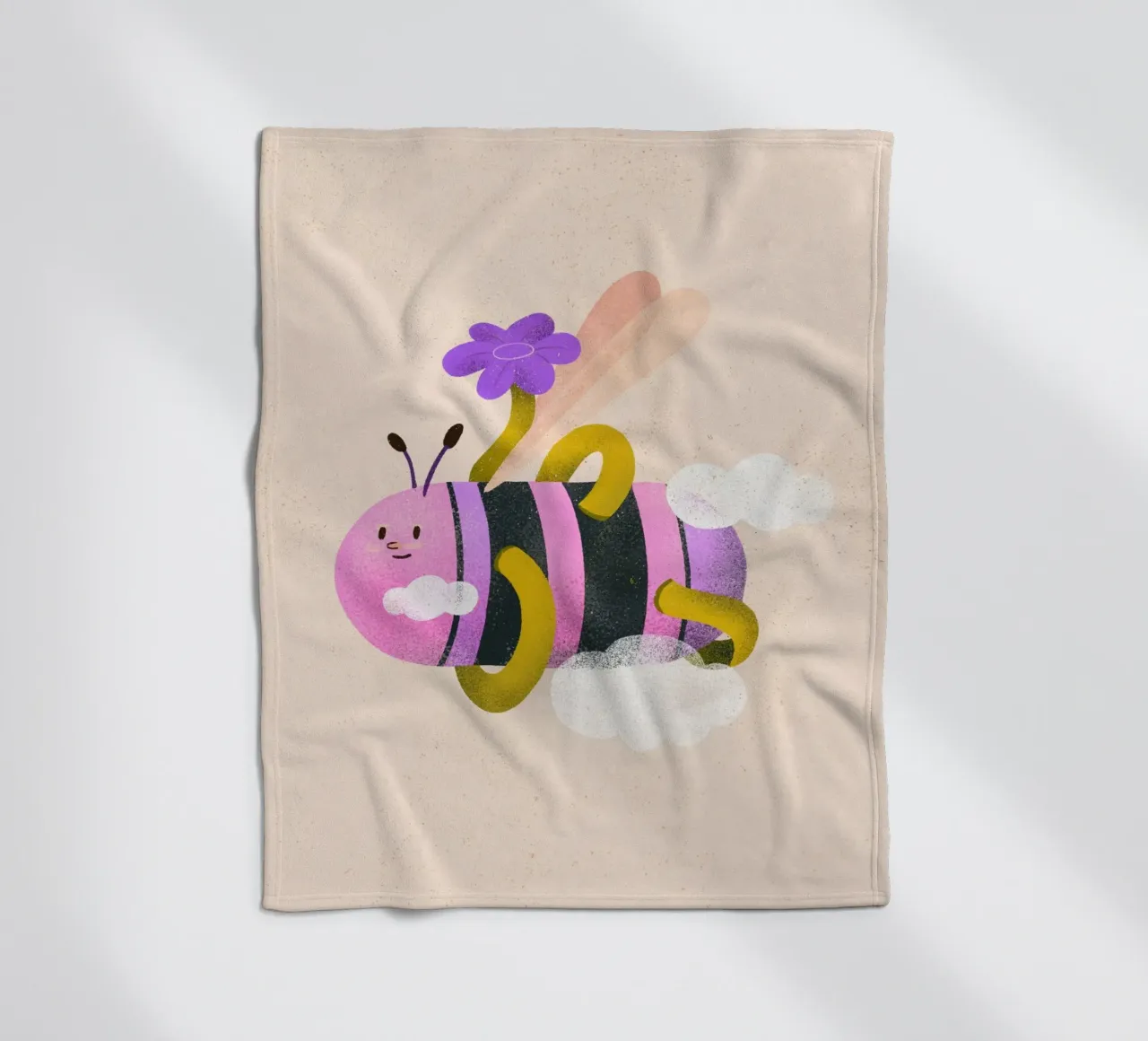 Bold bee fleece blanket by Bold & Beautiful