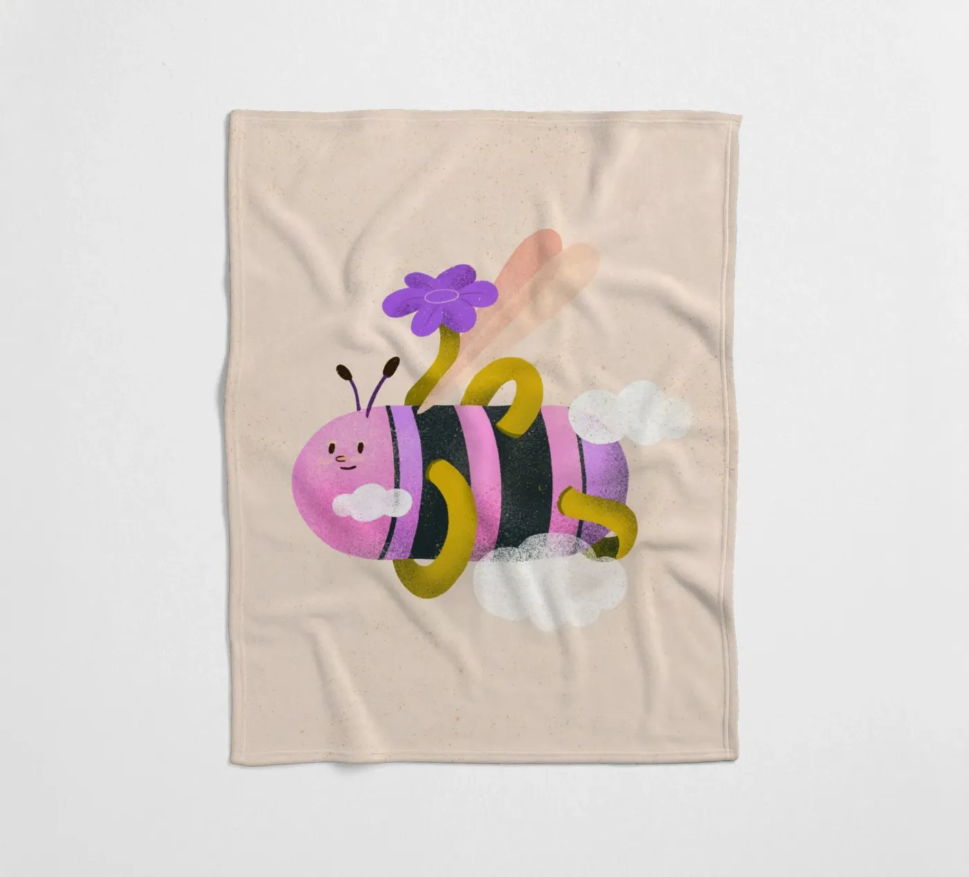Bold bee fleece blanket by Bold & Beautiful