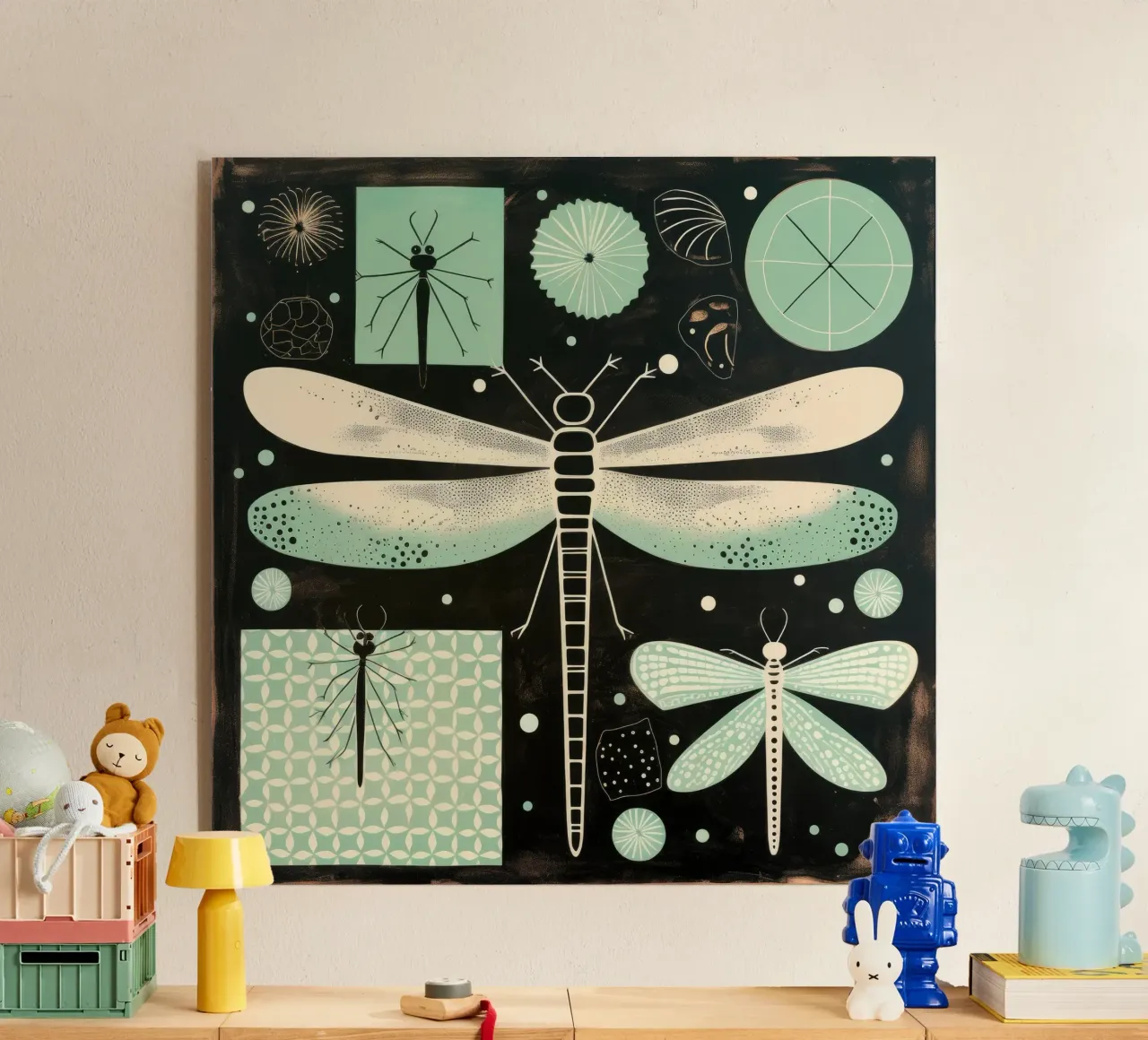 Libellule verdi plexiglass da Minimal Animal Art