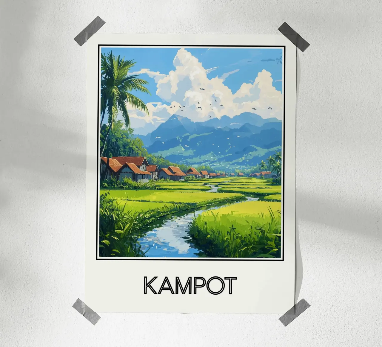 Kampot poster con telaio in plastica da Frame the World