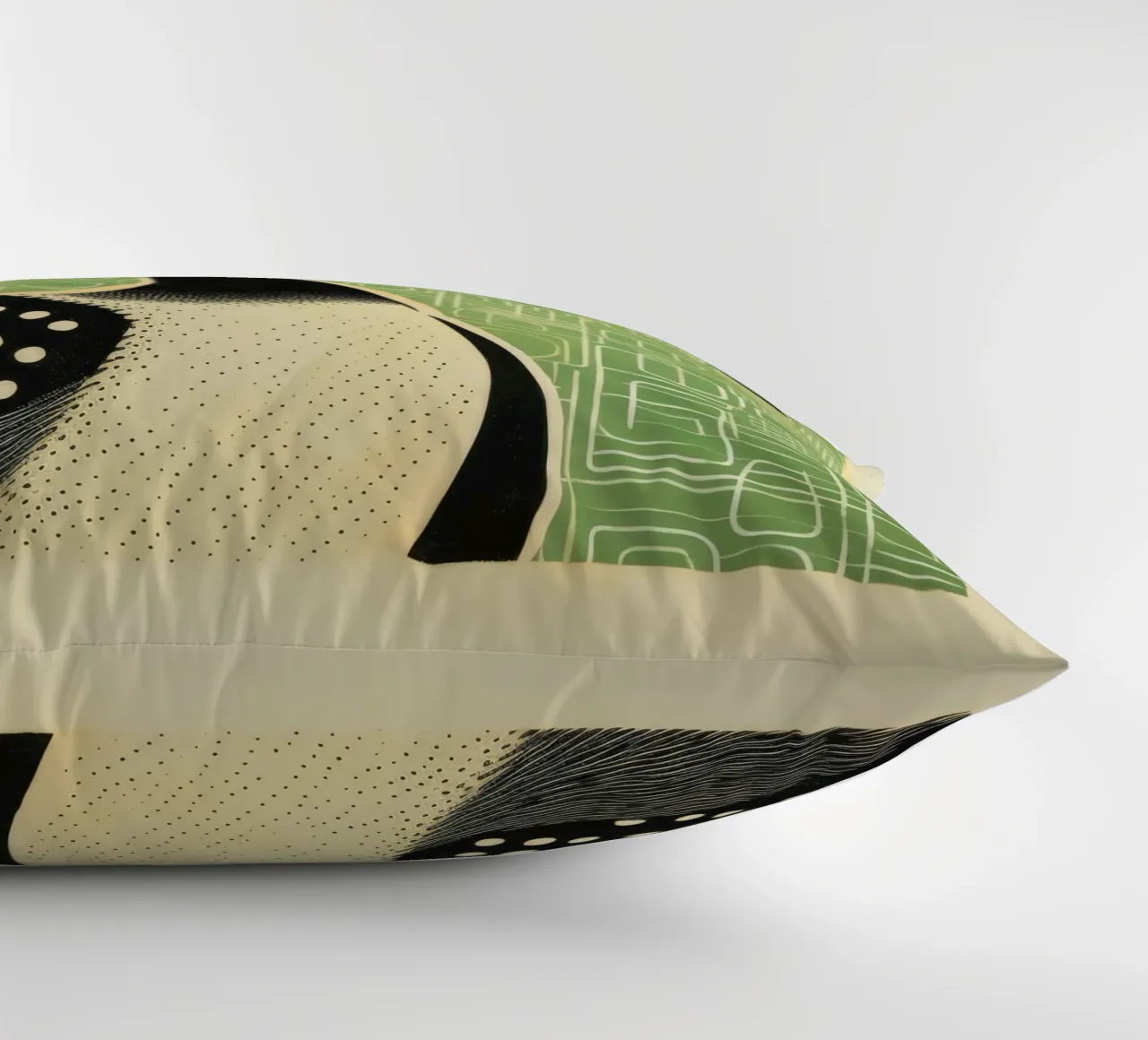 Anatra verde 1 cuscino da Minimal Animal Art